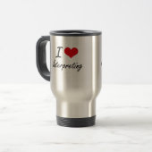 I Liebe-Deutung Reisebecher (Vorderseite Links)