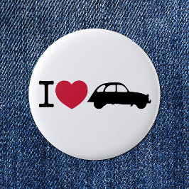 I Liebe Deux Chevaux Alte Timer Car Button