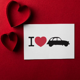 I Liebe Deux Chevaux Alte Timer Car Postkarte