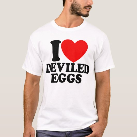 I Liebe Devivilierte Eier Funny Erntedank Deviled T-Shirt (Vorderseite)