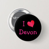 I Liebe Devon Button (Vorne & Hinten)