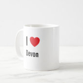 I Liebe Devon Kaffeetasse (Vorderseite Links)