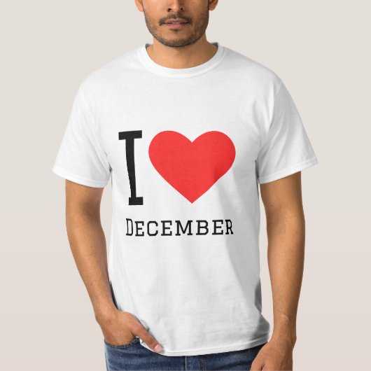 I Liebe Dezember T-Shirt (Vorderseite)