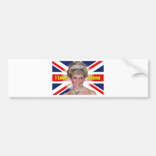 'I Liebe Diana' HRH Princess Diana Autoaufkleber
