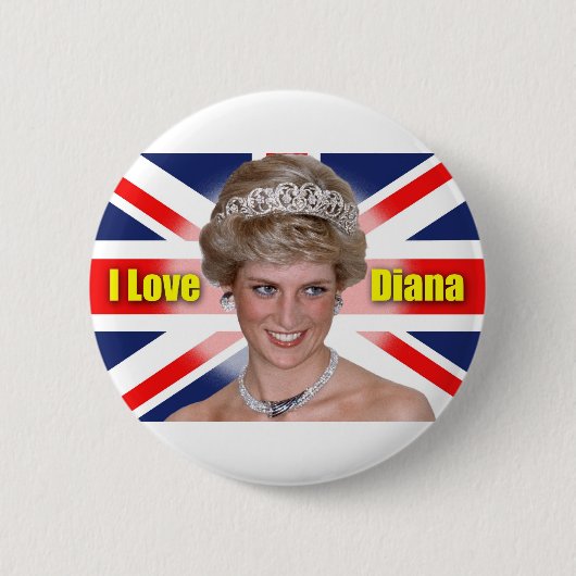 'I Liebe Diana' HRH Princess Diana Button (Vorderseite)