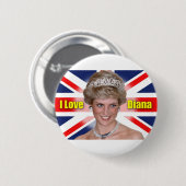 'I Liebe Diana' HRH Princess Diana Button (Vorne & Hinten)