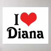 I Liebe Diana Poster (Vorne)