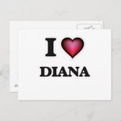I Liebe Diana Postkarte (Vorne/Hinten)