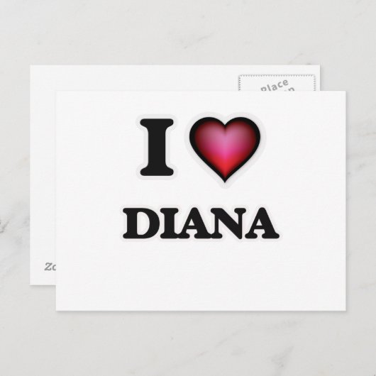 I Liebe Diana Postkarte (Vorne/Hinten)