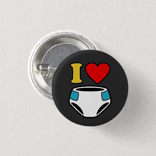 I LIEBE DIAPER BUTTON (Vorne & Hinten)