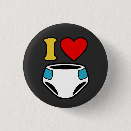 I LIEBE DIAPER BUTTON (Vorderseite)