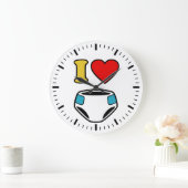 I LIEBE DIAPER GROßE WANDUHR (Zuhause)