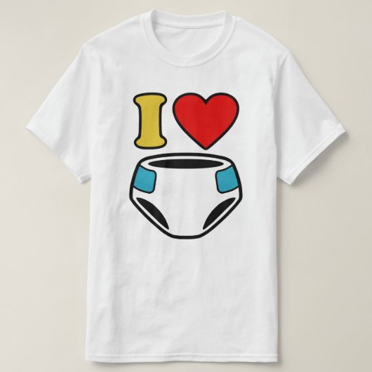 I LIEBE DIAPER T-Shirt (Design vorne)