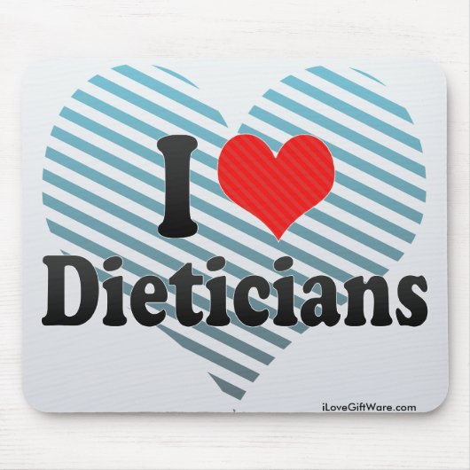 I Liebe-Diätetiker Mousepad (Vorne)