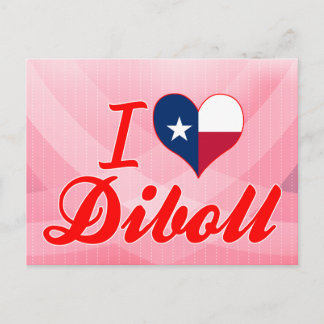 I Liebe Diboll, Texas Postkarte