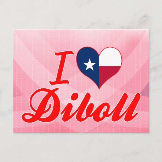 I Liebe Diboll, Texas Postkarte (Vorderseite)