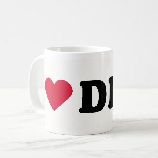 I LIEBE DICK KAFFEETASSE (Vorderseite Links)
