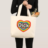 I Liebe Dick. Liebe I Sie Dick. Herz Jumbo Stoffbeutel (Vorderseite (Produkt))