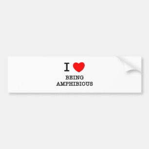 I Liebe, die amphibisch ist Autoaufkleber