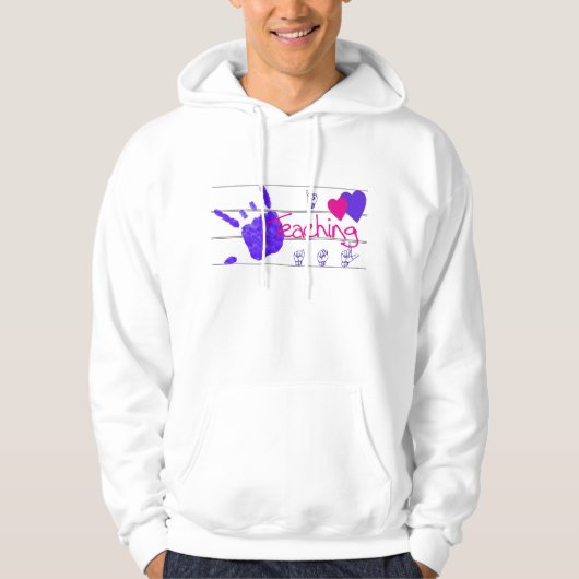 I Liebe, die ASL - Sweatshirt unterrichtet (Vorderseite)