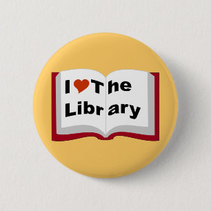 I Liebe die Bibliothek Button