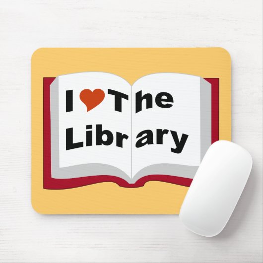 I Liebe die Bibliothek Mousepad (Mit Mouse)