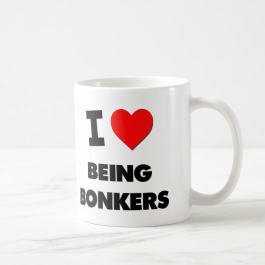 I Liebe, die Bonkers ist Kaffeetasse (Rechts)