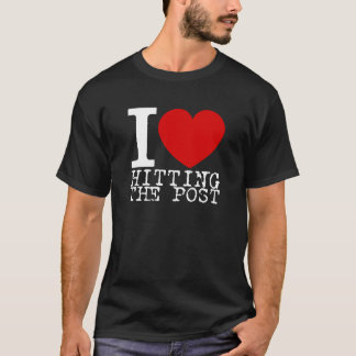 I Liebe, die den Posten schlägt (weiß) T-Shirt