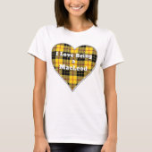 I Liebe, die ein MacLeod Lewis Clantartan-Herz ist T-Shirt (Vorderseite)