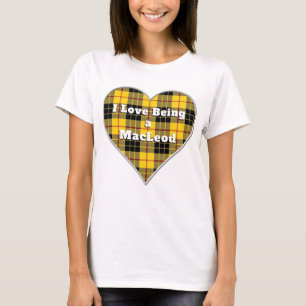 I Liebe, die ein MacLeod Lewis Clantartan-Herz ist T-Shirt