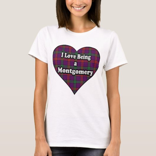 I Liebe, die ein Montgomery-Clan-MontgomeryTartan T-Shirt (Vorderseite)