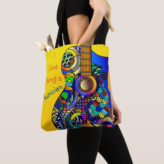 I Liebe, die eine Musiker-Taschen-Tasche ist Tasche (Von Nahem)