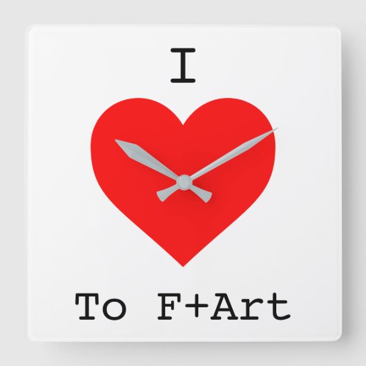 I LIEBE Die F+Art Square Uhr am F+Art Café (Vorderseite)