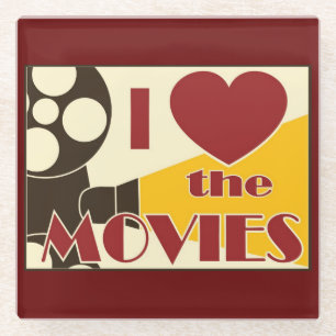 I Liebe die Filme Glasuntersetzer