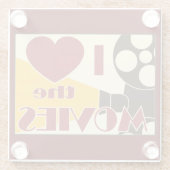 I Liebe die Filme Glasuntersetzer (Rückseite)