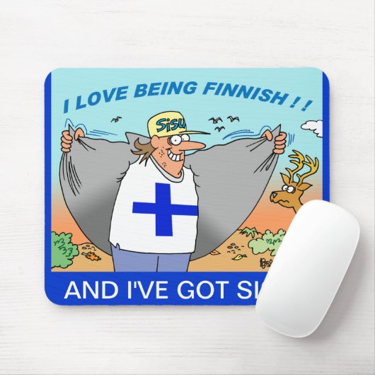 I LIEBE, DIE FINNISCHES MOUSEPADS IST (Mit Mouse)