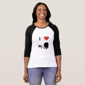 I Liebe, die für 3/4 Hülsen-T - Shirt meine ist (Vorne ganz)