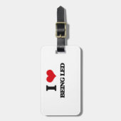 I Liebe, die geführt wird Gepäckanhänger (Vorderseite vertikal)