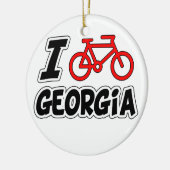 I Liebe, die Georgia radfährt Keramik Ornament (Links)