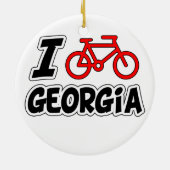 I Liebe, die Georgia radfährt Keramik Ornament (Hinten)