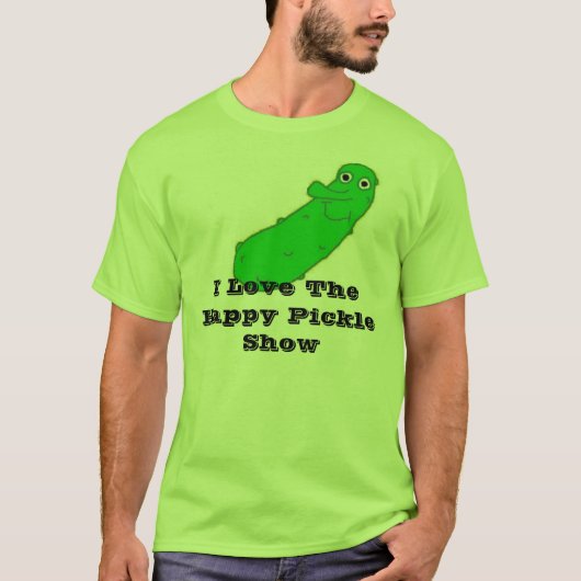 I Liebe die glückliche Essiggurken-Show T-Shirt (Vorderseite)