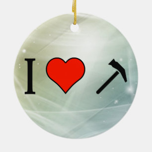 I Liebe, die Hammer verwendet Keramikornament
