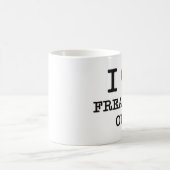 I Liebe, die heraus ausflippt Kaffeetasse (Mittel)