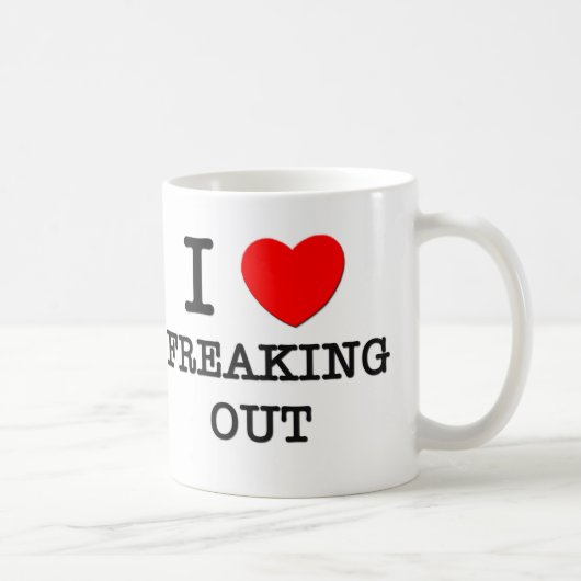 I Liebe, die heraus ausflippt Kaffeetasse (Rechts)