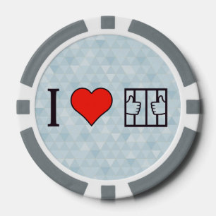 I Liebe, die im Gefängnis ist Pokerchips