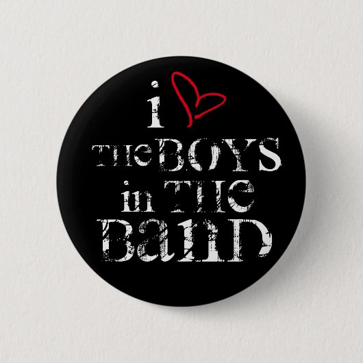 I Liebe die Jungen im Band Button (Vorderseite)