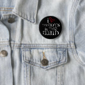 I Liebe die Jungen im Band Button (Beispiel)