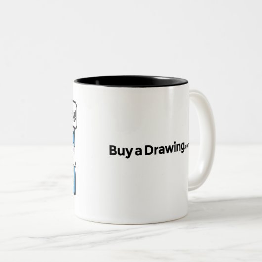 I Liebe, die Kaffee-Tasse zeichnet Zweifarbige Tasse (VorderseiteRechts)