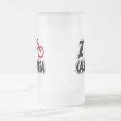 I Liebe, die Kalifornien radfährt Mattglas Bierglas (Mittel)