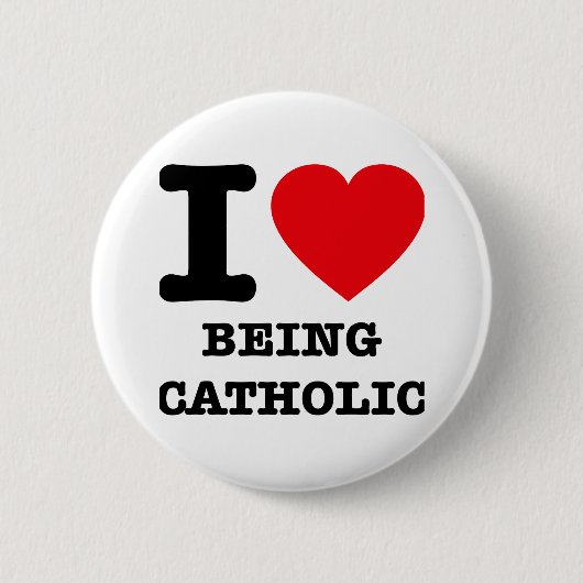 I Liebe, die katholisch ist Button (Vorderseite)